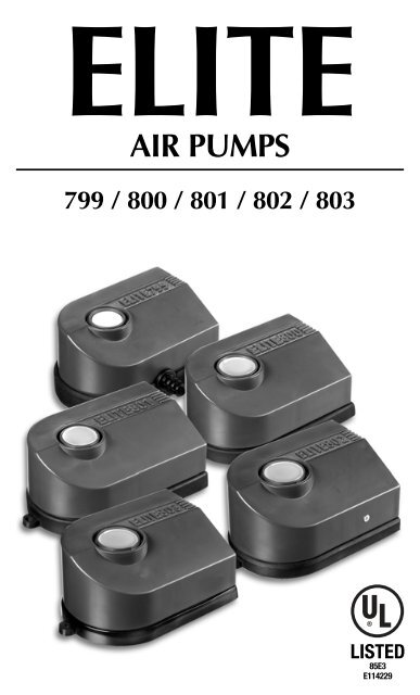 Elite Air Pumps - Rolf C. Hagen Inc.