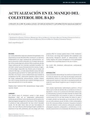 actualizaciÃ³n en el manejo del colesterol hdl bajo - ClÃ­nica Las ...