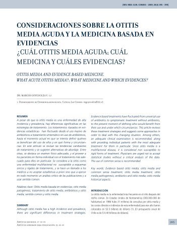 consideraciones sobre la otitis media aguda y la medicina basada ...