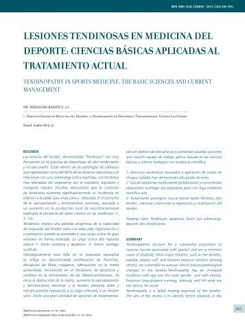 LESIONES TENDINOSAS EN MEDICINA DEL DEPORTE ...