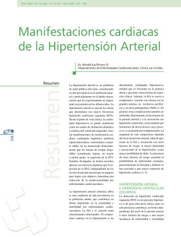 Manifestaciones cardiacas de la HipertensiÃ³n Arterial - ClÃ­nica Las ...