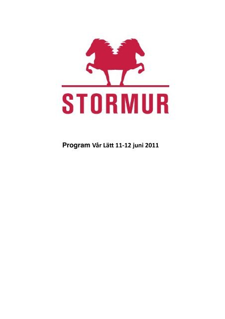 Program Vår Lä 11-‐12 juni 2011 - Stormur