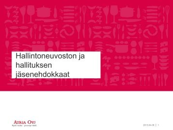 Jäsenehdokkaiden esittelyt - Atriagroup.com