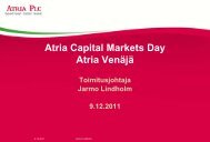 Jarmo Lindholm / Atria Venäjä - Atriagroup.com