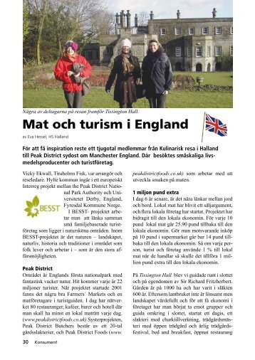 Mat och turism i England