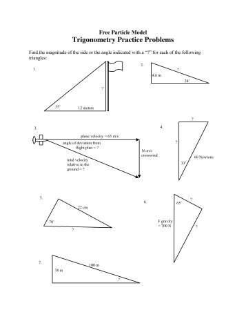 Trigonometry Practice Problems - Modeling Physics