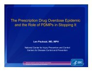 slide presentation by Dr. Len Paulozzi - PDMP Center of Excellence