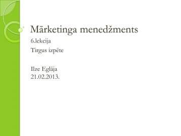 MÄrketinga menedÅ¾ments - VATP