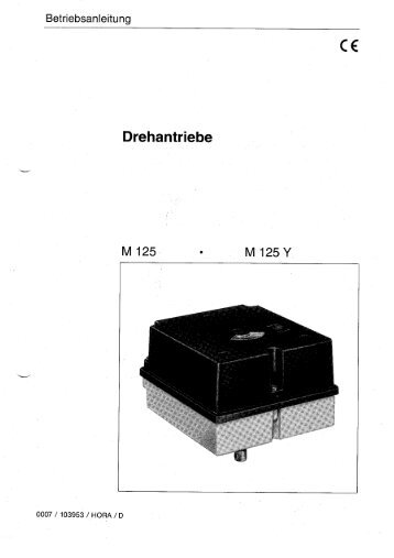 HORA Holter Regelarmaturen - M125