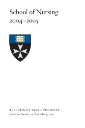 School of Nursing 2004â2005 - Yale University