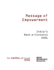 Message of Empowerment - Manthan Award