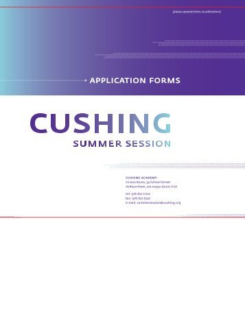 application forms - Cushing Academy