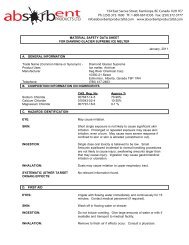 MSDS - Diamond Glacier Supreme - Absorbent Products Ltd