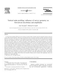 Vertical radar profiling - CGISS - Boise State University