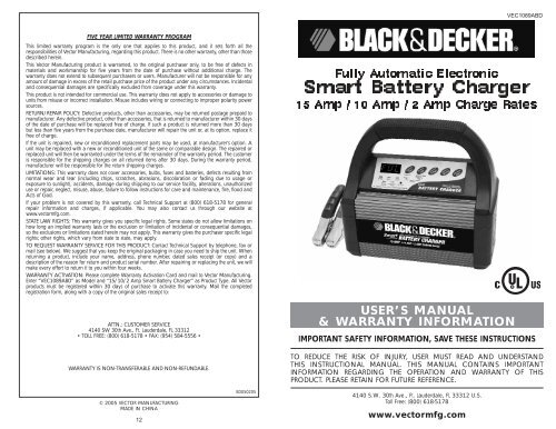 Black & Decker BC12B Battery Charger