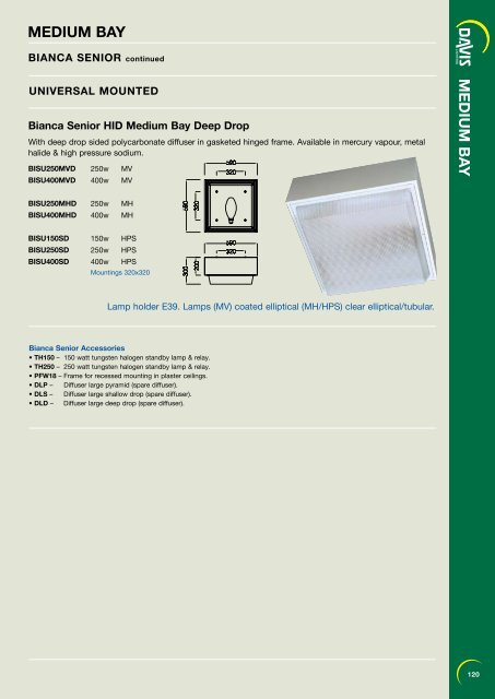 MEDIUM BAY MEDIUM BA Y - Davis Lighting