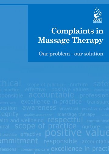 Complaints in Massage Therapy - AAMT