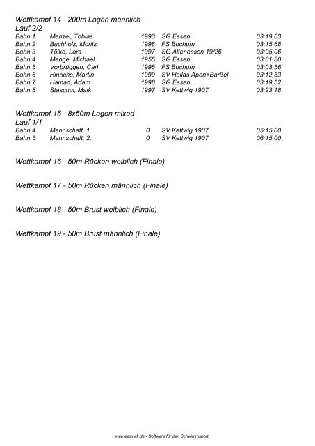 Meldeergebnis 2011 - Schwimmverein Kettwig 07 e.V.