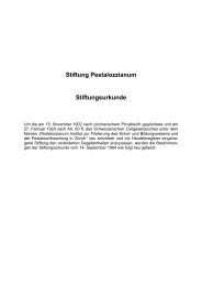 Stiftungsurkunde Stiftung Pestalozzianum