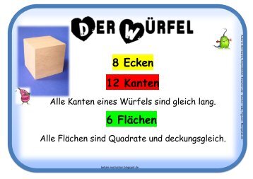8 Ecken 12 Kanten 6 FlÃ¤chen - Mompitz