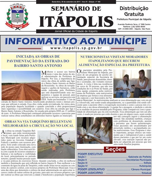 informativo ao munÃ­cipe - Prefeitura Municipal de ItÃ¡polis - Governo ...