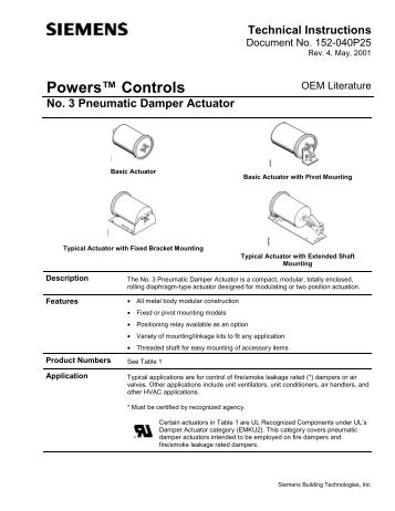 Submittal - 2-Position, Spring Return, No. 3 Pneumatic Actuator, 8 sq ...