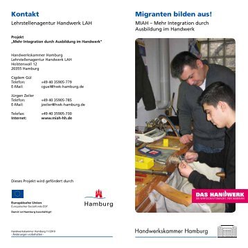 Migranten bilden aus! Kontakt - Handwerkskammer Hamburg