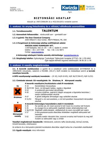 MSDS Talentum.pdf - Kwizda