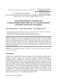 Expanded perlite aggregate characterization for use as a lightweight ...