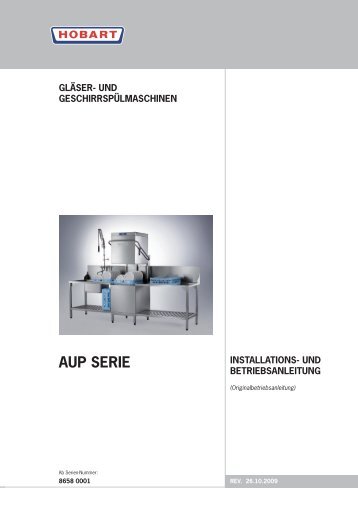 PREMAX AUP (D) - start Serien-Nummer 8658 0001 - HOBART GmbH