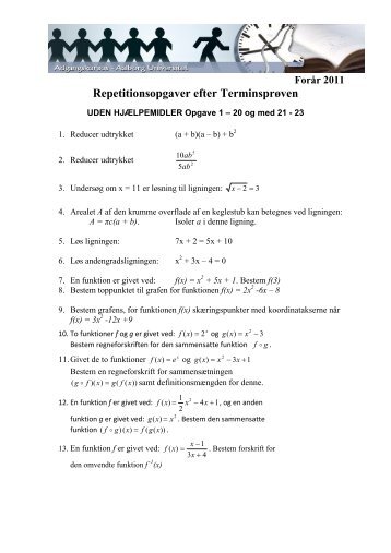 Opgaver 230511efter