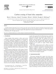 Carbon coating of fused silica ampoules - Kansas State University ...