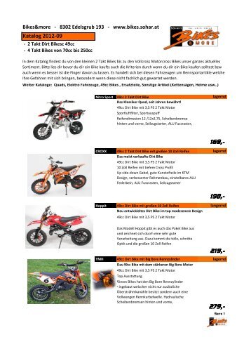 Dirt Bike 2012 08.xlsx - Bikes & More by Sohar