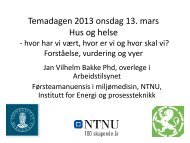 Temadag_Hus og Helse2013.pdf - Norsk Forum for Bedre InnemiljÃ¸ ...