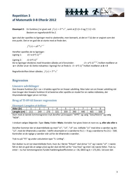 opstilling af regnef..