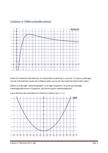 Lektion 4: Differentialkvotient