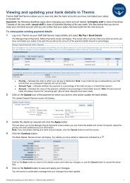 Viewing and updating your bank details in Themis