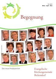 Das neue Presbyterium - Evangelische Kirchengemeinde Bickendorf