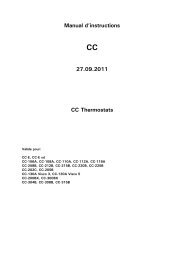 Manual d'instructions 27.09.2011 CC Thermostats - HUBER