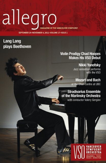 issue one - Vancouver Symphony Orchestra