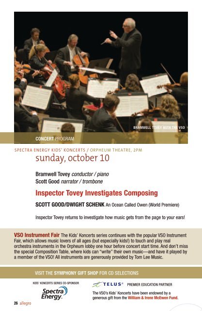 issue one - Vancouver Symphony Orchestra