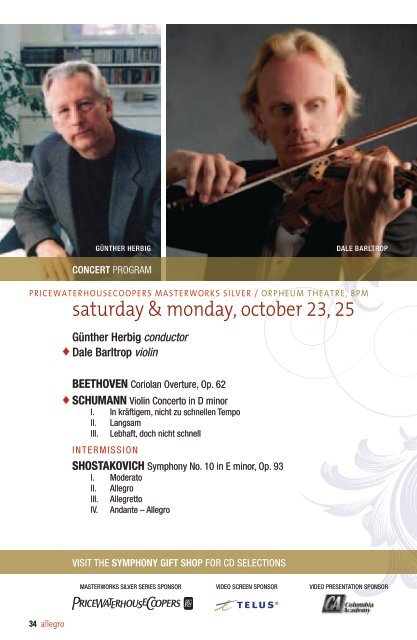 issue one - Vancouver Symphony Orchestra