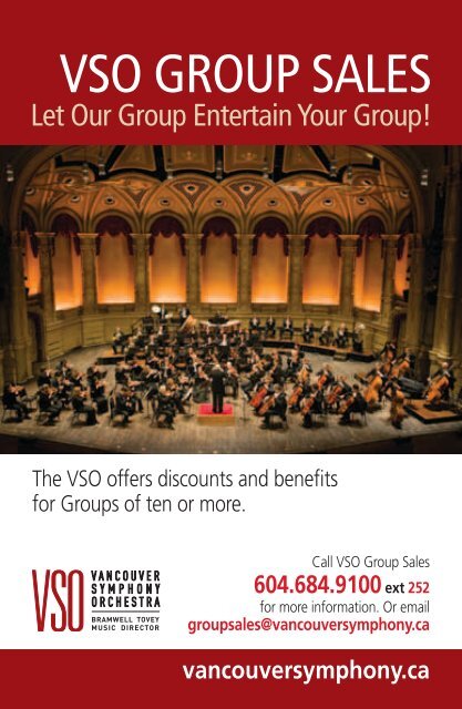 issue one - Vancouver Symphony Orchestra