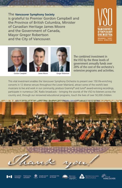 issue one - Vancouver Symphony Orchestra