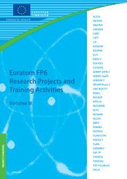 Euratom FP6 Research Projects and Training Activities Volume III