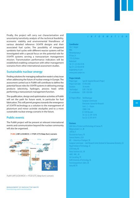 Euratom FP6 Research Projects and Training Activities Volume III