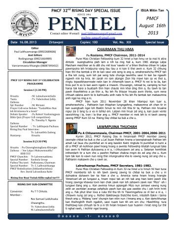 Peniel Special Issue 16Aug2013 - Pune Mizo Website