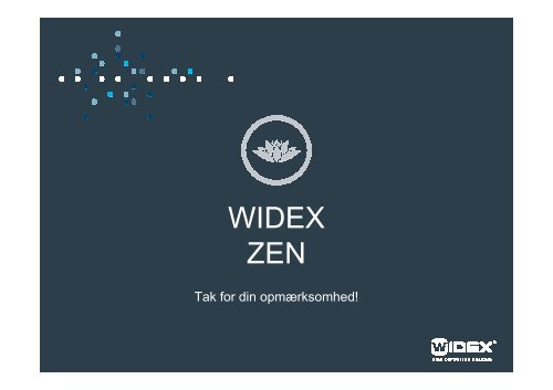 Widex: hÃ¸reteknik og tinnitus v/ Pia Lund