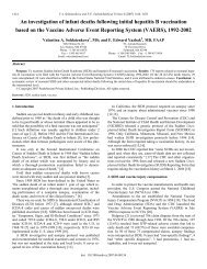 An investigation of infant deaths following initial hepatitis B ...