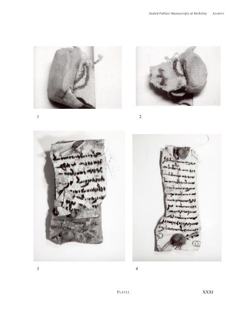 Sealed Pahlavi Manuscripts at Berkeley - Elam.net